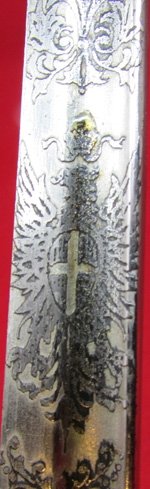  Italian WWII Officers Sword, Engraved Blade — image 6