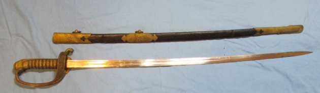  Japanese WWII Navy Officers Sword, 26 Inch Blade — image 3