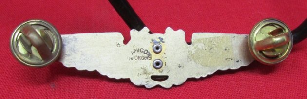  US Navy Navigator Wings, AMICO, 10k GF on Sterling, Clutchback — image 3