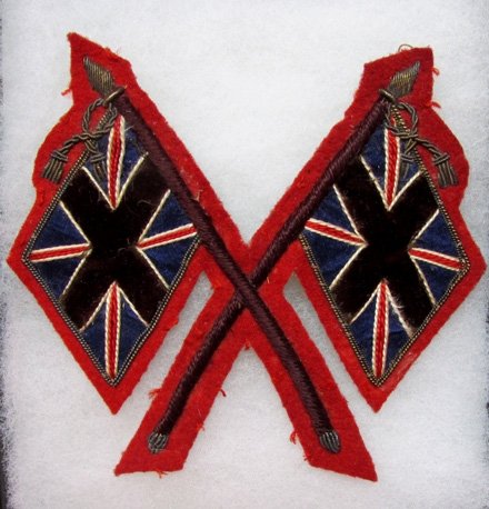  British Cloth Color Sgt Crossed Union Jack Insignia, — image 2