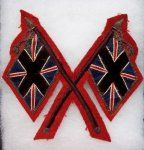 British Cloth Color Sgt Crossed Union Jack Insignia,