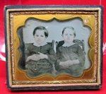 US Civil War Era Ambrotype in Half Case