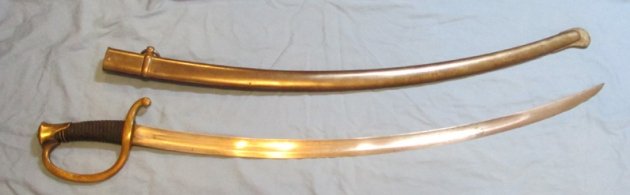  French Crimea War Era, M1829 Light Artillery Sword, Dated 1855 — image 3