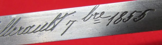  French Crimea War Era, M1829 Light Artillery Sword, Dated 1855 — image 5