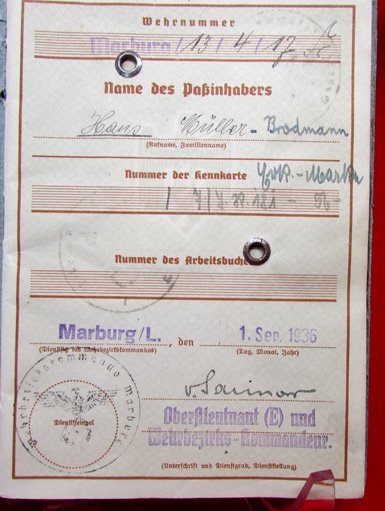  German WWII Army Wehrpass, KIA Russia 1944 — image 3