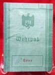 German WWII Army Wehrpass, KIA Russia 1944