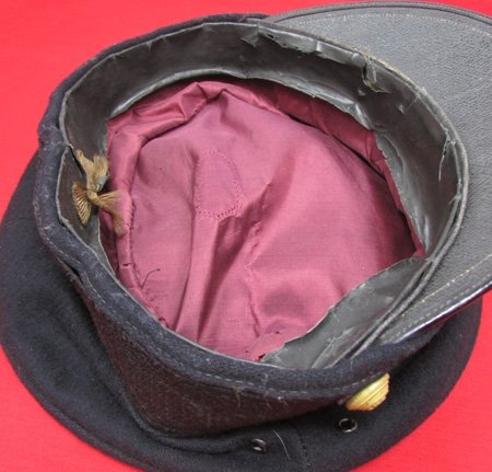  Japanese WWII Naval Officer Blue Wool Visor Hat — image 6