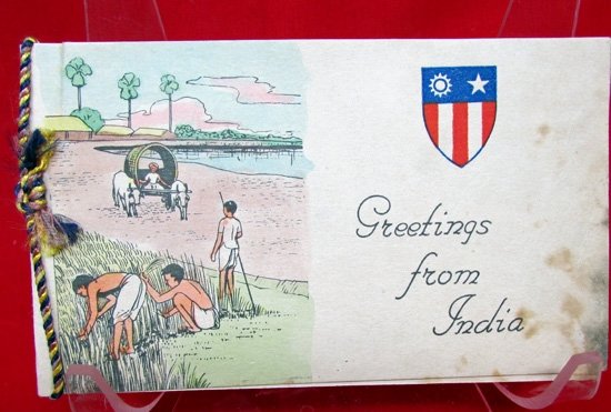 US WWII CBI Christmas Card, Greetings From India, Signed — image 2