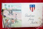 US WWII CBI Christmas Card, Greetings From India, Signed