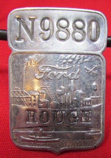  US Ford  Rouge Plant Workers Badge #N9880, — image 2