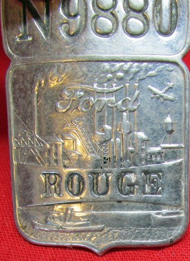  US Ford  Rouge Plant Workers Badge #N9880, — image 3