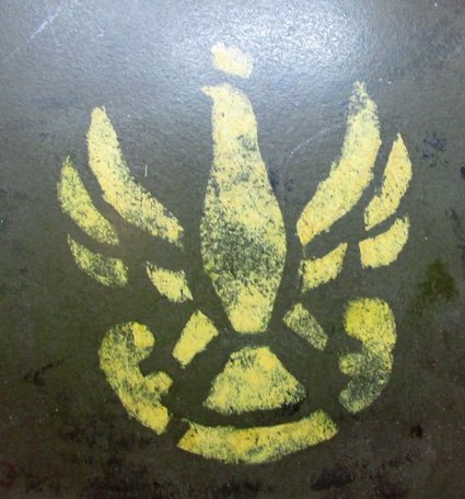  British WWII Tommy Helmet Shell, 1940 Dated, Polish Eagle Stencil — image 3