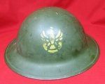 British WWII Tommy Helmet Shell, 1940 Dated, Polish Eagle Stencil