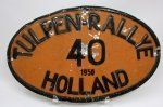 Dutch, 1950 Tulpen Rally, Participants License Plate, Car Number.40