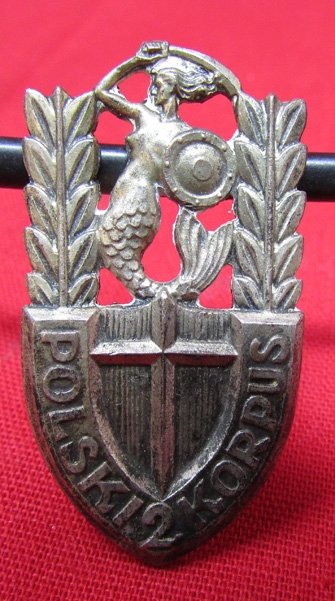  Polish WWII 2nd Corps Badge, Numbered Reverse — image 2