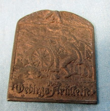  Austrian WWI Patriotic Hat Badge, Mountain Artillery — image 2