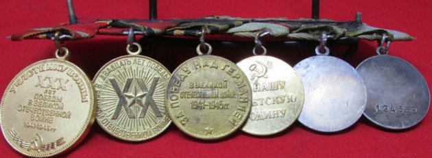  Soviet WWII 6 Place Medal Bar, Stalingrad Veteran — image 5