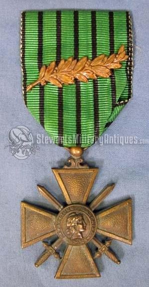  French WWII Croix de Guerre, Vichy Ribbon, Army Level — image 2