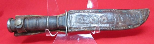  US WWII USMC Kabar Utility Knife & Sheath — image 2