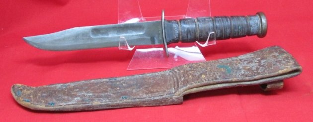  US WWII USMC Kabar Utility Knife & Sheath — image 7