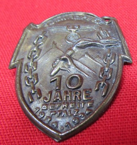  German Pre WWII Pfalz 10 Year Tinnie, 1924 - 1934 — image 2