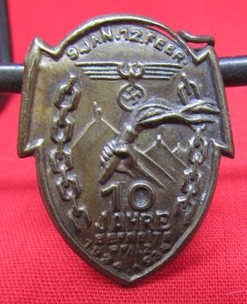  German Pre WWII Pfalz 10 Year Tinnie, 1924 - 1934 — image 4