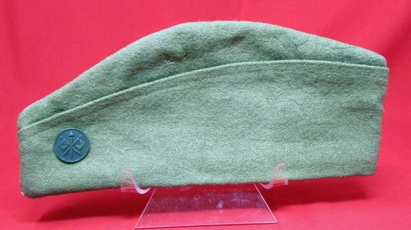  US WWII Signal Corps Wool Olive Drab Overseas Hat — image 2
