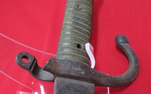  French, Franco-Prussian War, Cut-Down 1866 Chassepot Bayonet Fighting Knife, Battle Damage — image 4