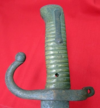  French, Franco-Prussian War, Cut-Down 1866 Chassepot Bayonet Fighting Knife, Battle Damage — image 5