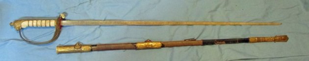  Italian WWII Navy Officers Sword & Scabbard — image 3