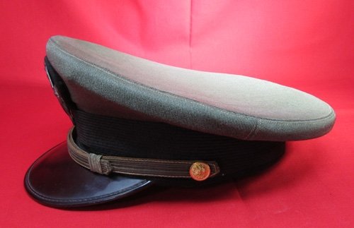  US WWII-Korean War Era US Navy Officer Visor Hat, Bancroft, Chief Machinist — image 4