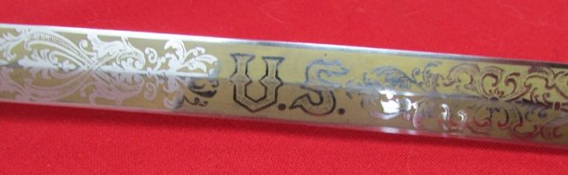  US Post Civil War, Deluxe Presentation Grade M1860 Staff Officers Sword, Silver Grip, Named — image 12