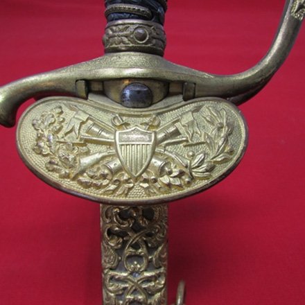  US Post Civil War, Deluxe Presentation Grade M1860 Staff Officers Sword, Silver Grip, Named — image 6