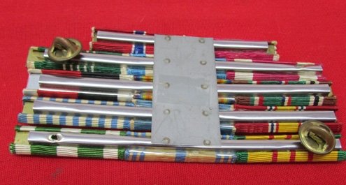  US Three War, 14 Place Ribbon Bar, WWII, Korean War, VIetnam War, — image 3