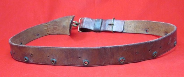  Canadian WWI Leather Waist Belt, Ottawa 1913, Snake Buckle — image 4