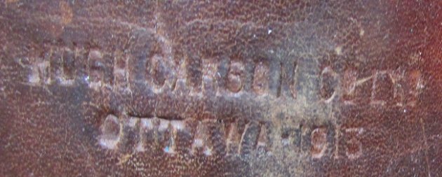  Canadian WWI Leather Waist Belt, Ottawa 1913, Snake Buckle — image 5