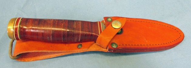  US Cold War USMC 94, Parachutist Knife Sheath, Ontario Mfg — image 2