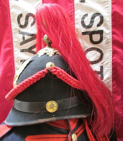  US Indian War Era, Light Artillery Musician Enlisted Helmet — image 4