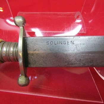  German Stag Handled Knife & Leather Sheath, Dale Products, Solingen — image 4