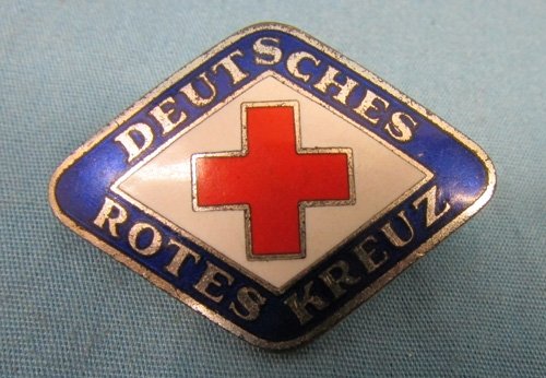  German Post WWII Red Cross Enameled Badge — image 2