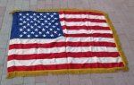 US Cold War Era, 50 Star Silk Fringed Flag, 35 …