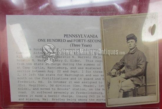  US Civil War CDV, Pennsylvania 142nd Infantry, Gettysburg Regiment — image 2