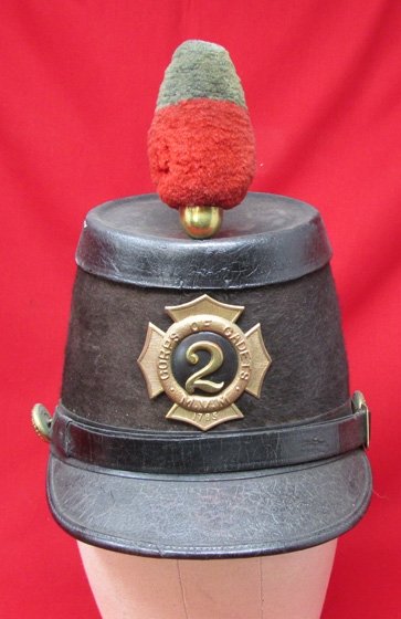  US Indian Wars Era, Massachusetts Volunteer Militia, Corps of Cadets Shako, Ridabock — image 2