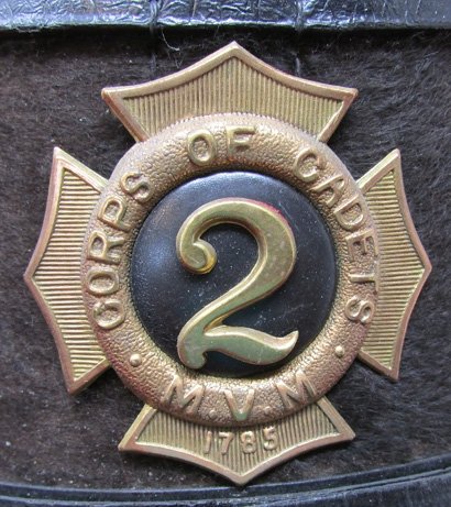  US Indian Wars Era, Massachusetts Volunteer Militia, Corps of Cadets Shako, Ridabock — image 3