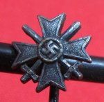 German WWII War Service Cross with Swords Stickpin