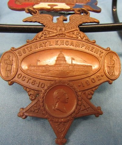  US Post Civil Warm, GAR 36th National Encampment Souvenir Medal, Washington DC, 1902 — image 2
