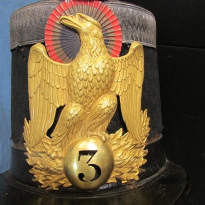  French 2nd Empire Model 1852 Garde Nationale Officers Shako, 3rd Regiment — image 3