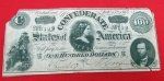 US Civil War Confederate Hundred Dollar Bill, Richmond 1864