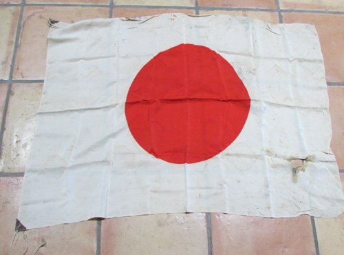  Japanese WWII Silk Flag, 39 x 30 Inches, 11th Airborne Veteran Estate — image 2