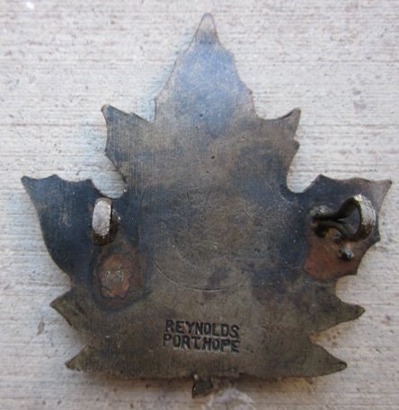  Canada WWI 136th Bn Cap Badge, Reynolds Porthope Marked — image 3